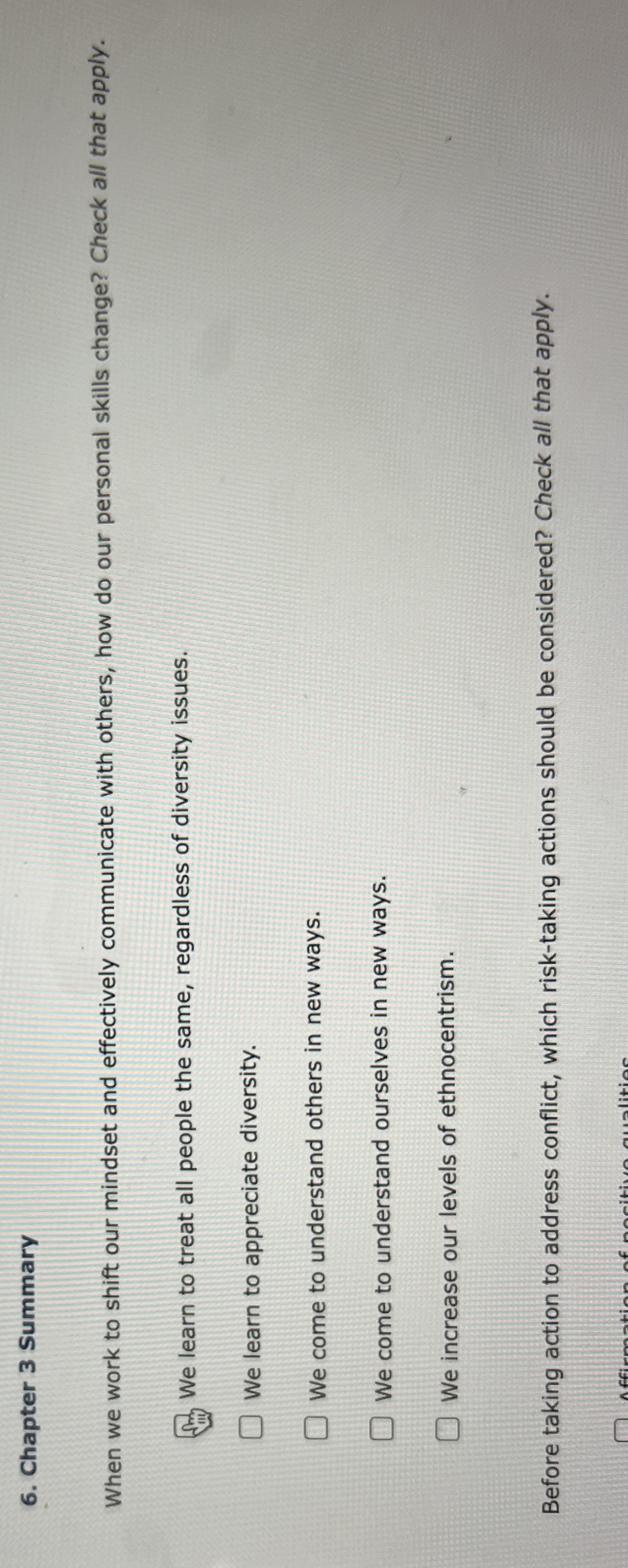  Chapter 3 Summary When we work to shift our mindset and