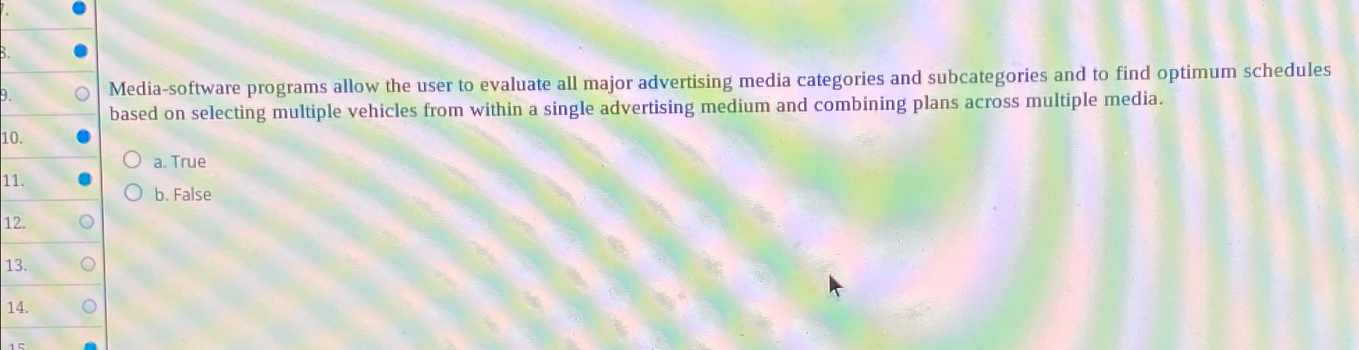  Media-software programs allow the user to evaluate all major advertising media