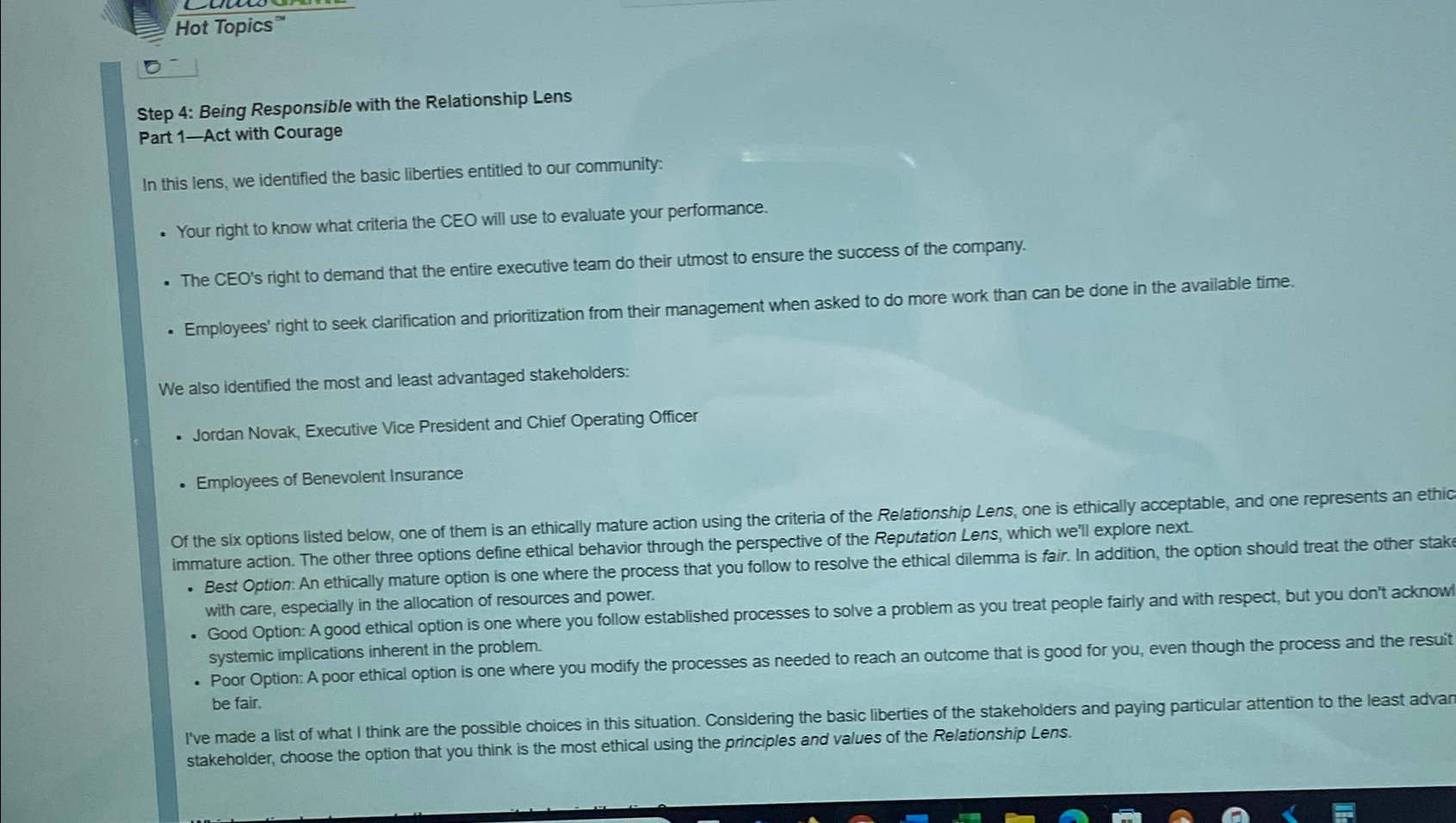  Step 4: Being Responsible with the Relationship LensPart 1-Act with CourageIn