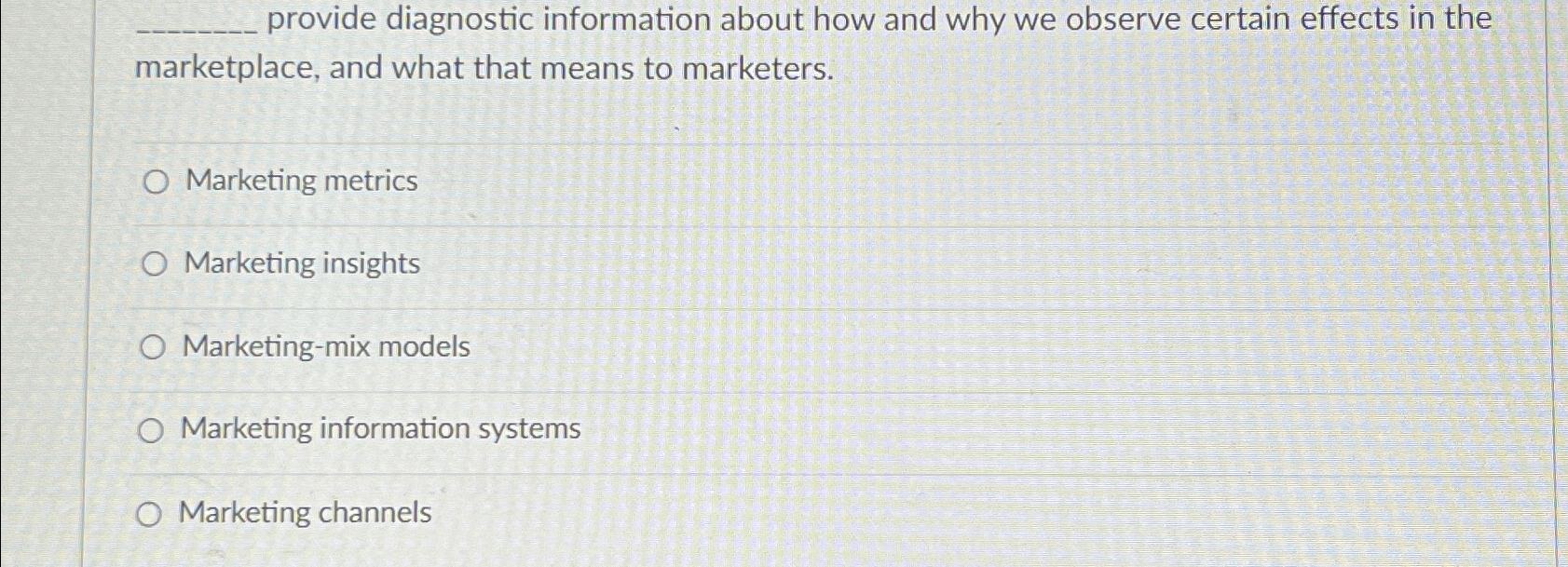  provide diagnostic information about how and why we observe certain effects
