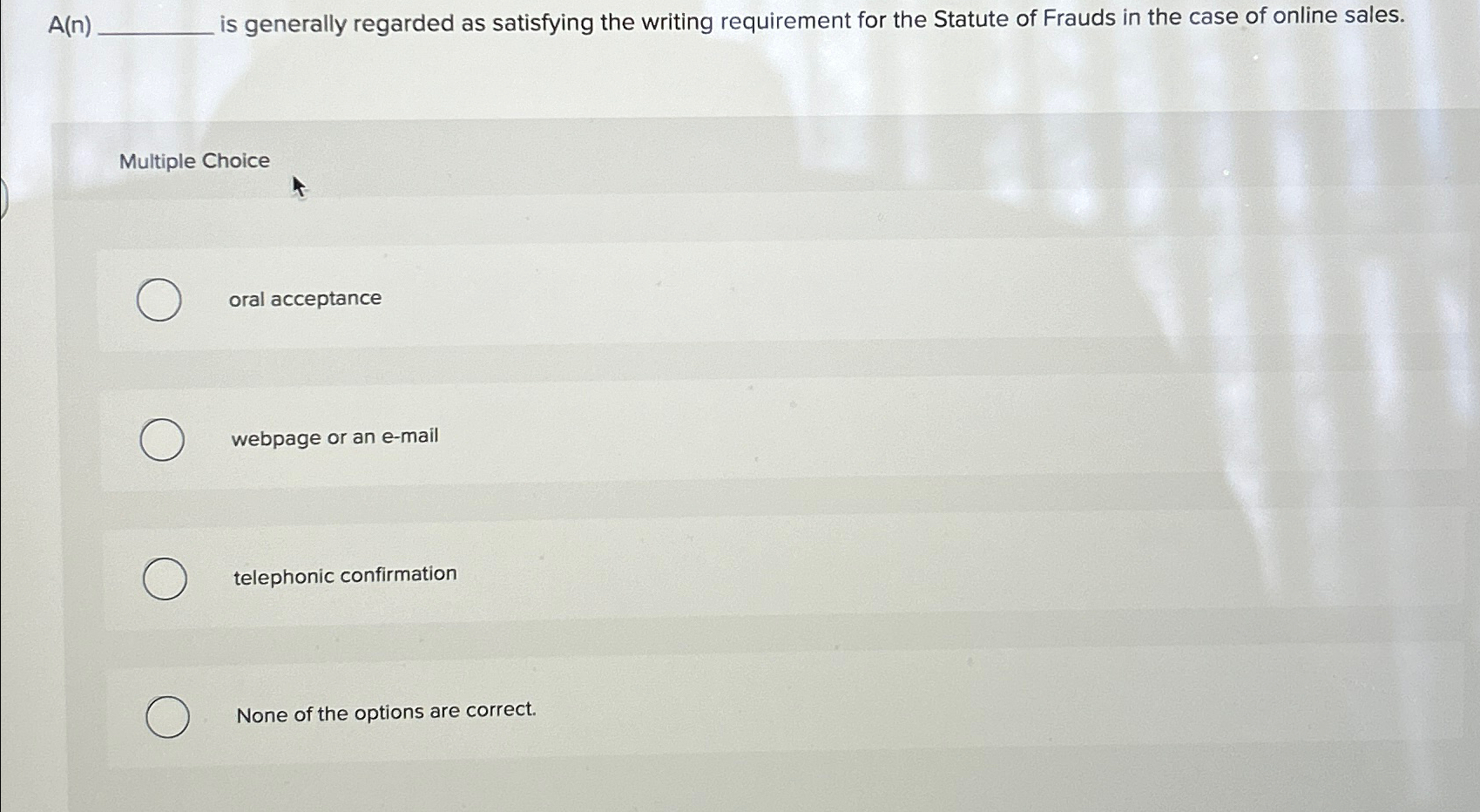  A(n) is generally regarded as satisfying the writing requirement for the