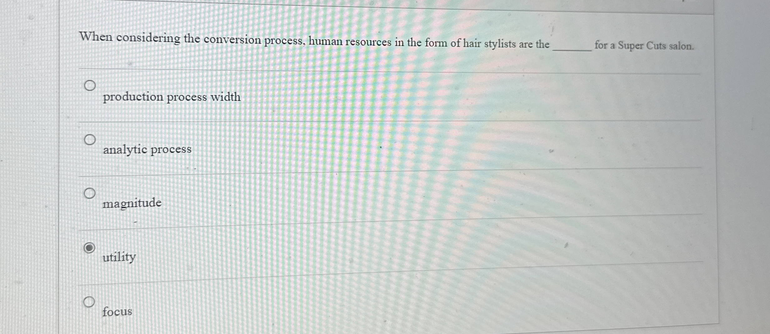  When considering the conversion process, human resources in the form of