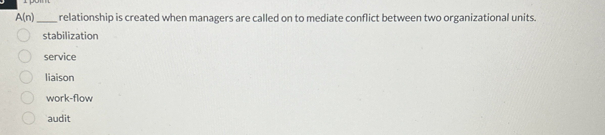  A(n) relationship is created when managers are called on to mediate
