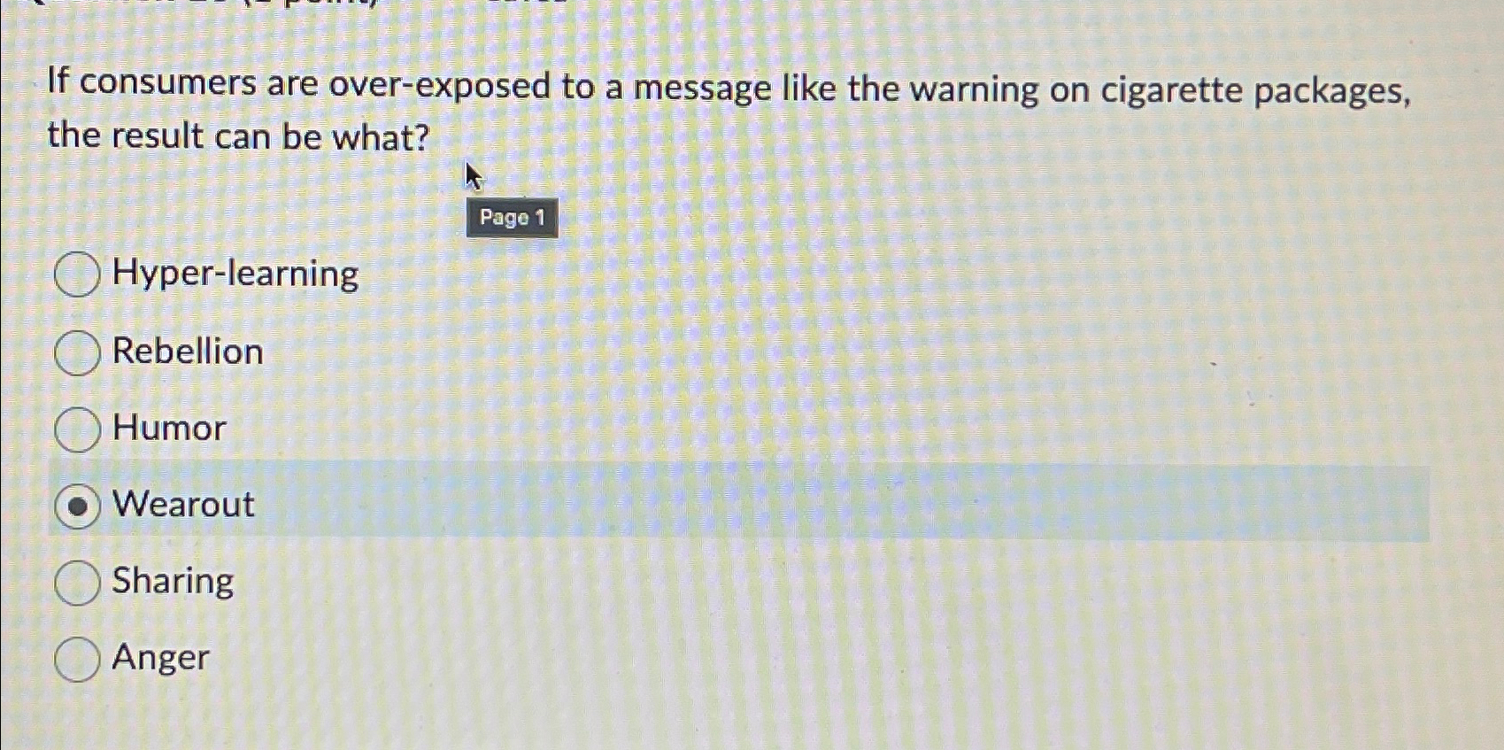  If consumers are over-exposed to a message like the warning on
