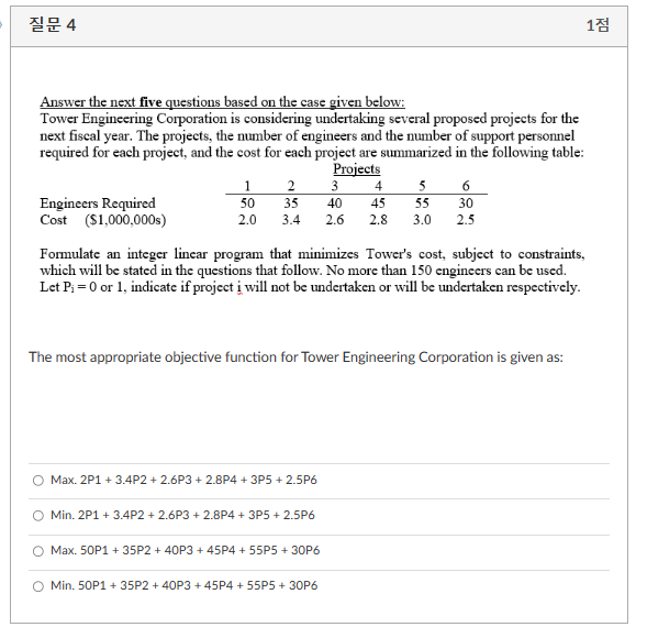  4 Answer the next five questions based on the case given