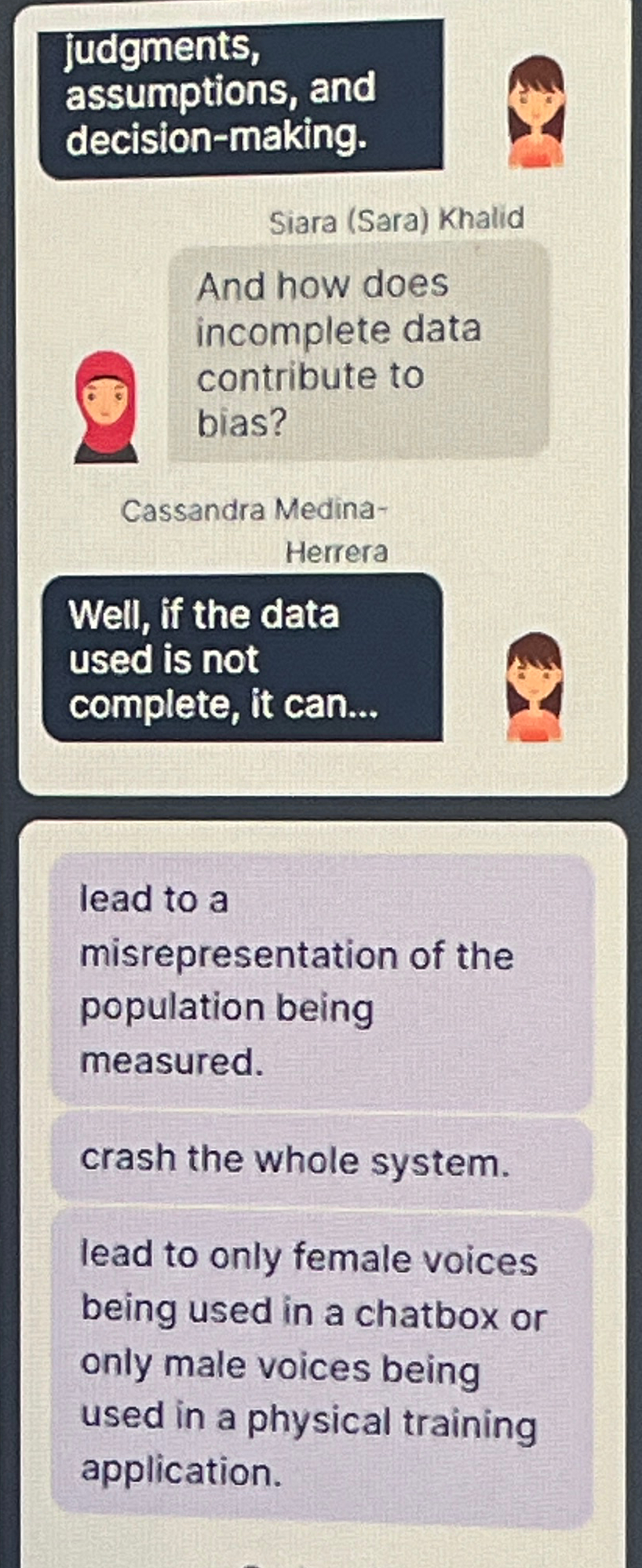  judgments, assumptions, and decision-making. Siara (Sara) Khalid And how does incomplete