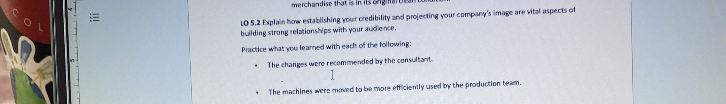  LO 5.2 Explain how establishing your credibility and projecting your company's