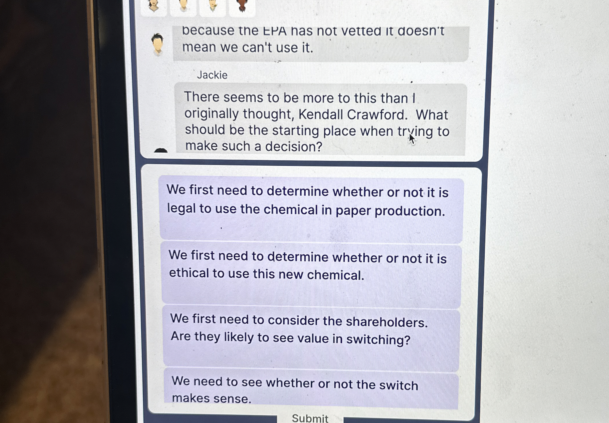  because the tHA has not vetted it doesn't mean we can't