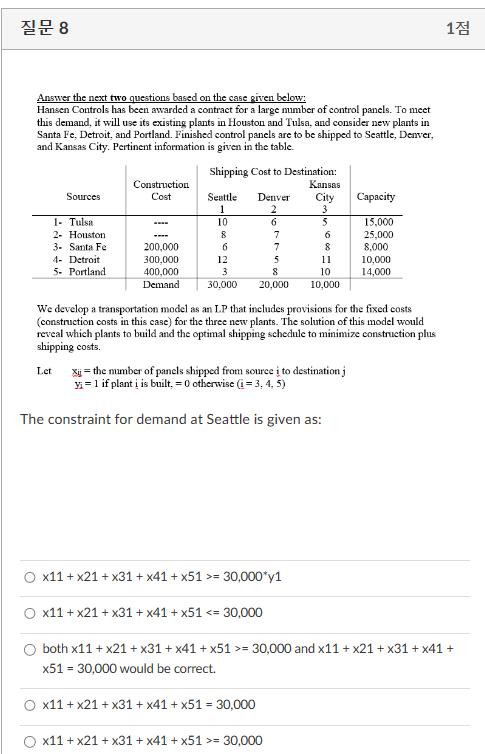  Answer the next two questions based on the case given below:
