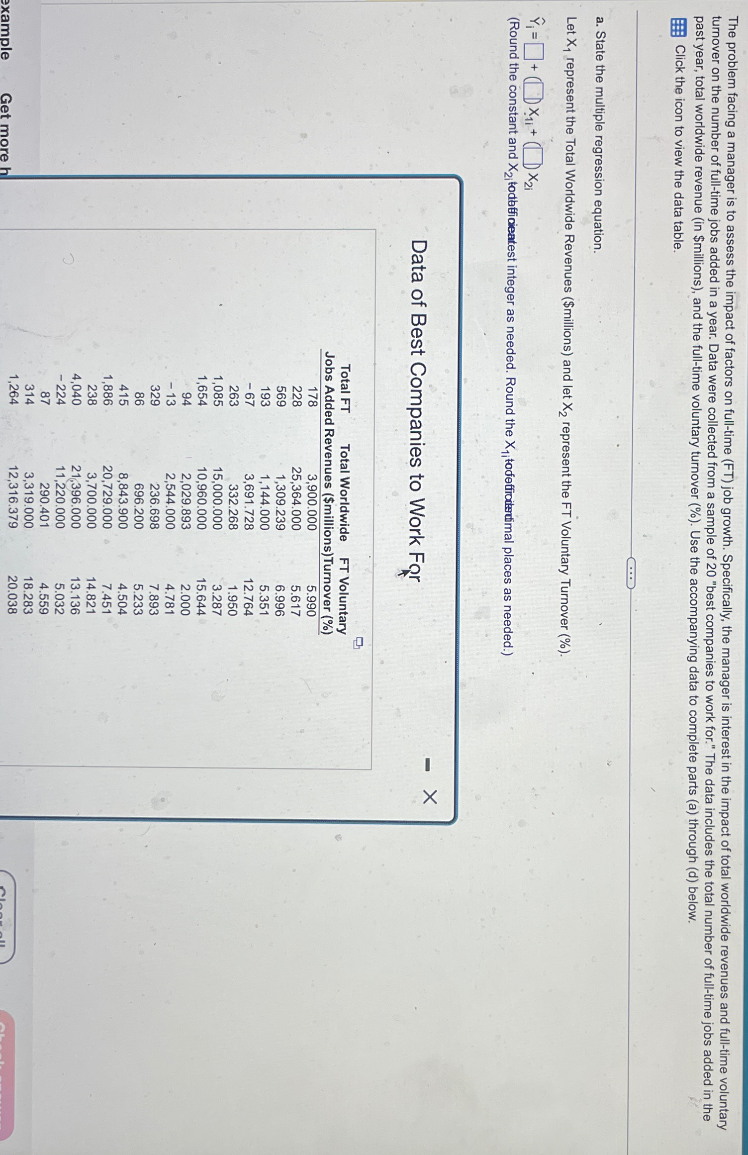  The problem facing a manager is to assess the impact of