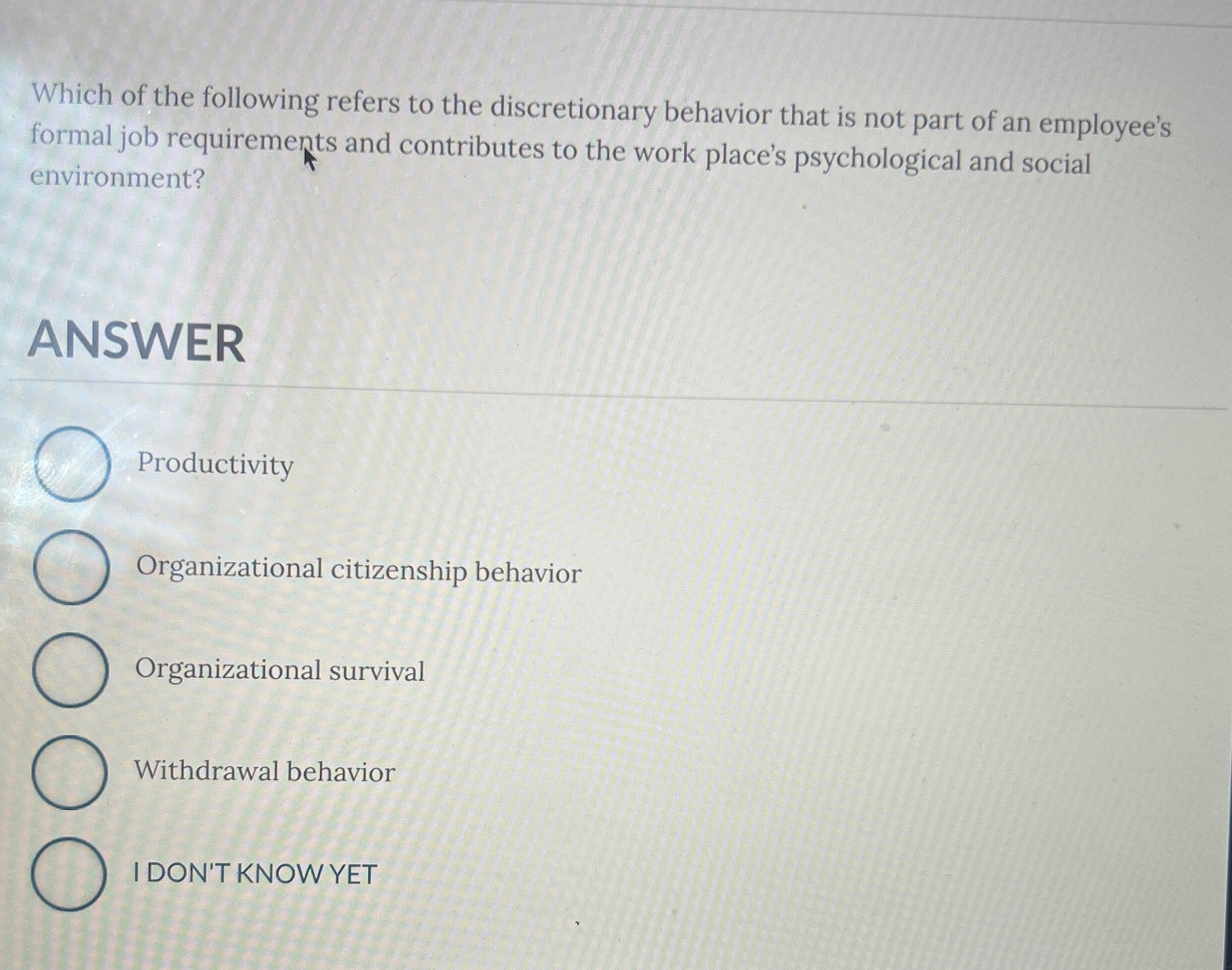  Which employability skill involves purposeful and goal-directed thinking used to define
