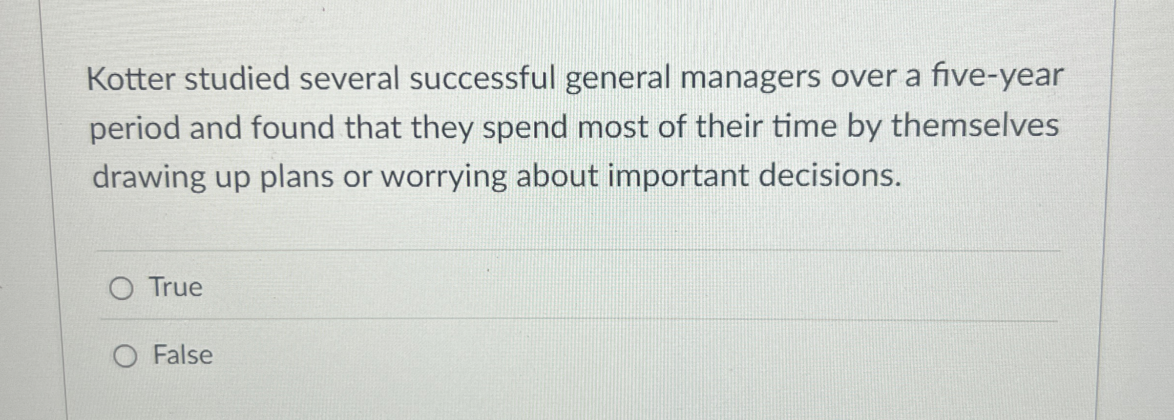  Kotter studied several successful general managers over a five-year period and