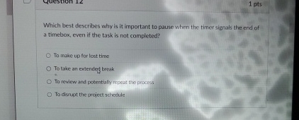  Which best describes why is it important to pause when the