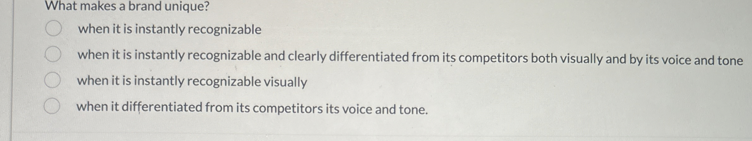  What makes a brand unique? when it is instantly recognizable when