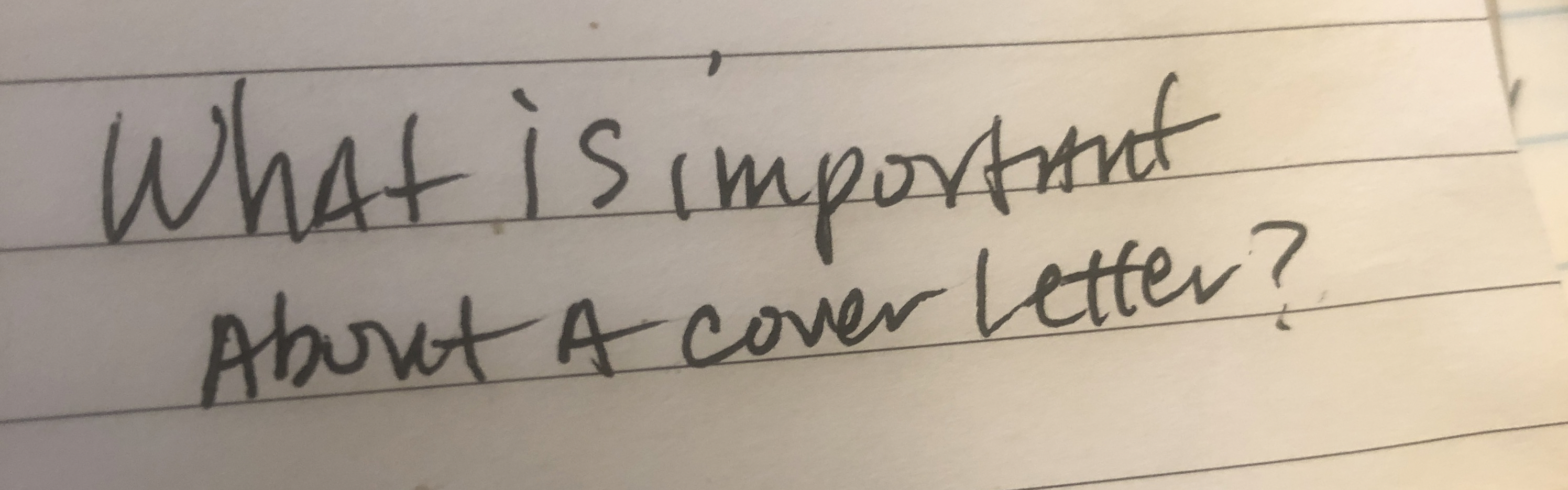  What is importment About A cover letter? 