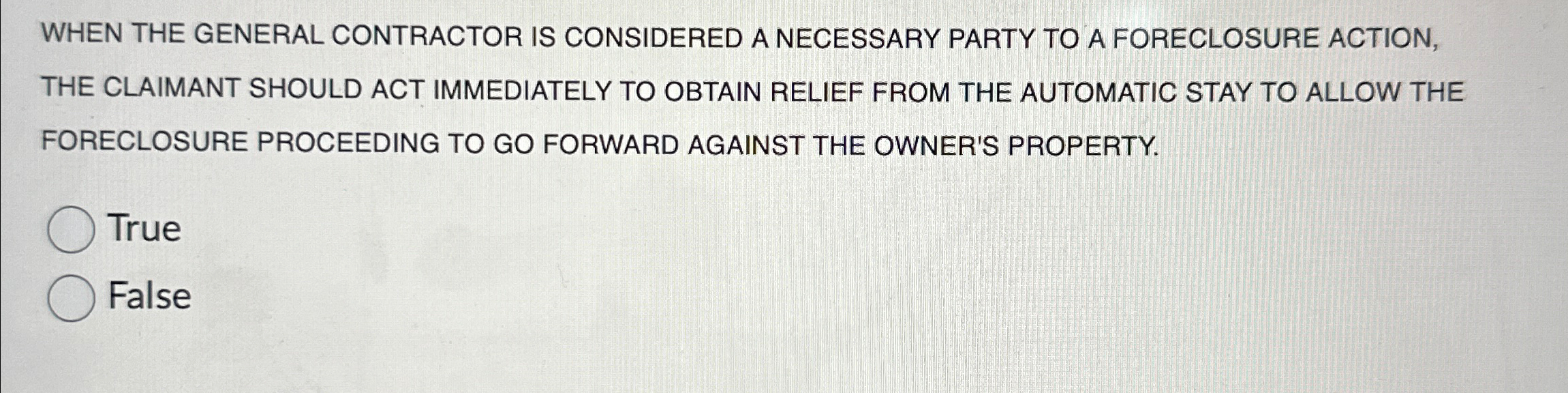  WHEN THE GENERAL CONTRACTOR IS CONSIDERED A NECESSARY PARTY TO A