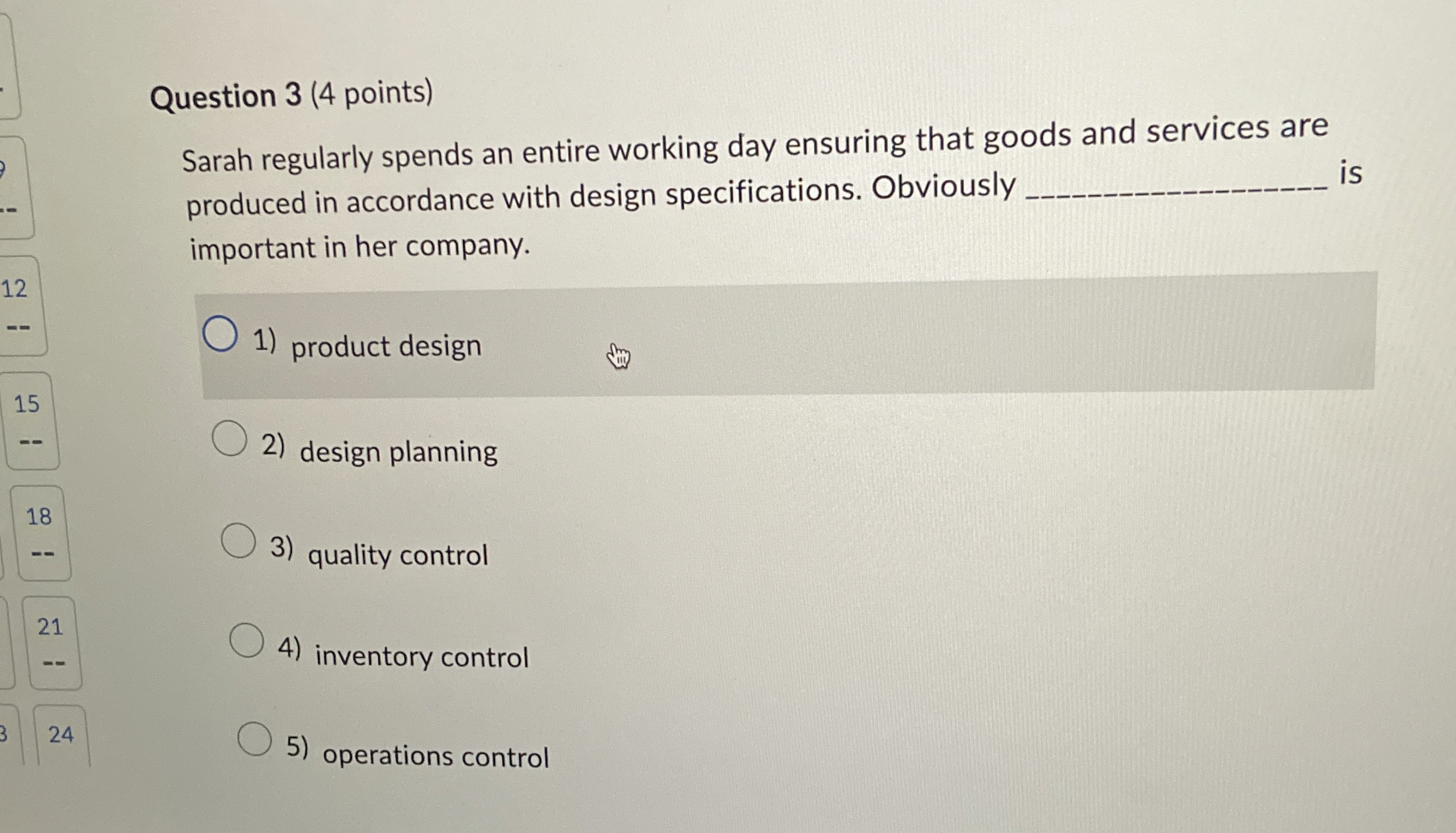  Question 3(4 points) Sarah regularly spends an entire working day ensuring