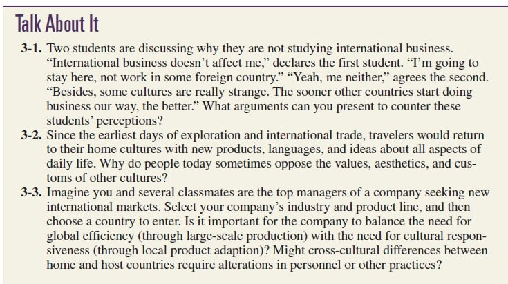  Talk About It 3-1. Two students are discussing why they are