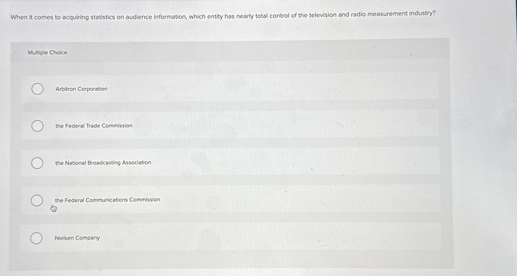  When it comes to acquiring statistics on audience information, which entity