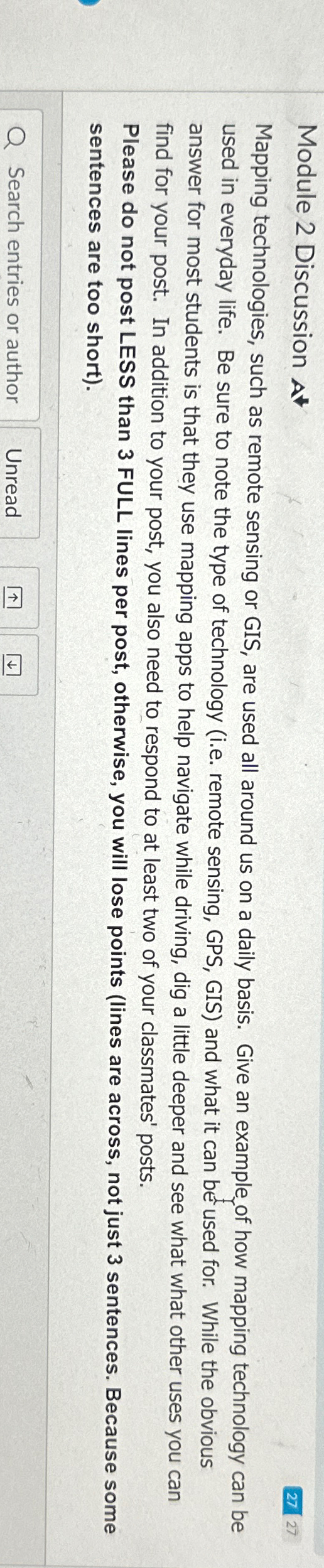  Module 2 Discussion Mapping technologies, such as remote sensing or GIS,