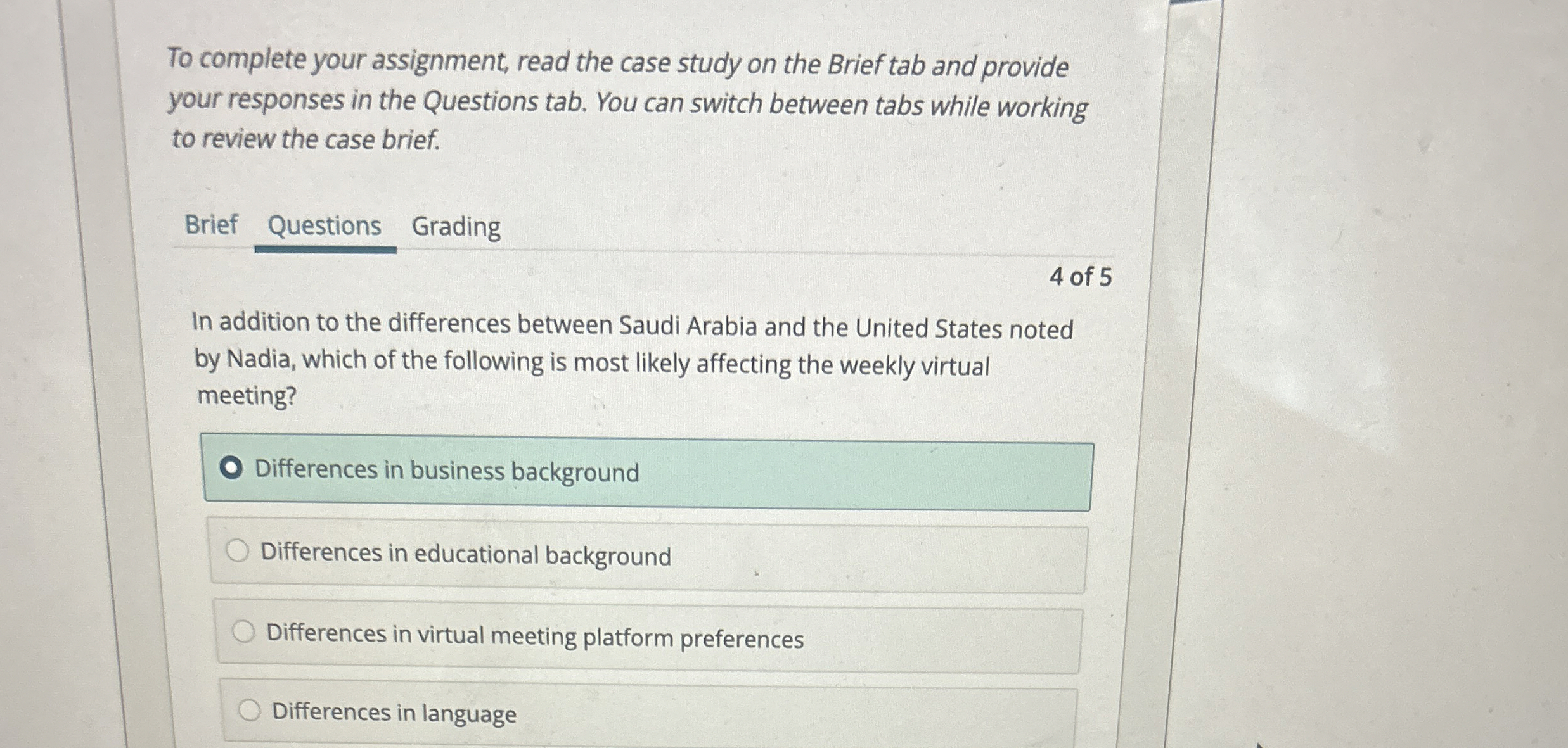  To complete your assignment, read the case study on the Brief