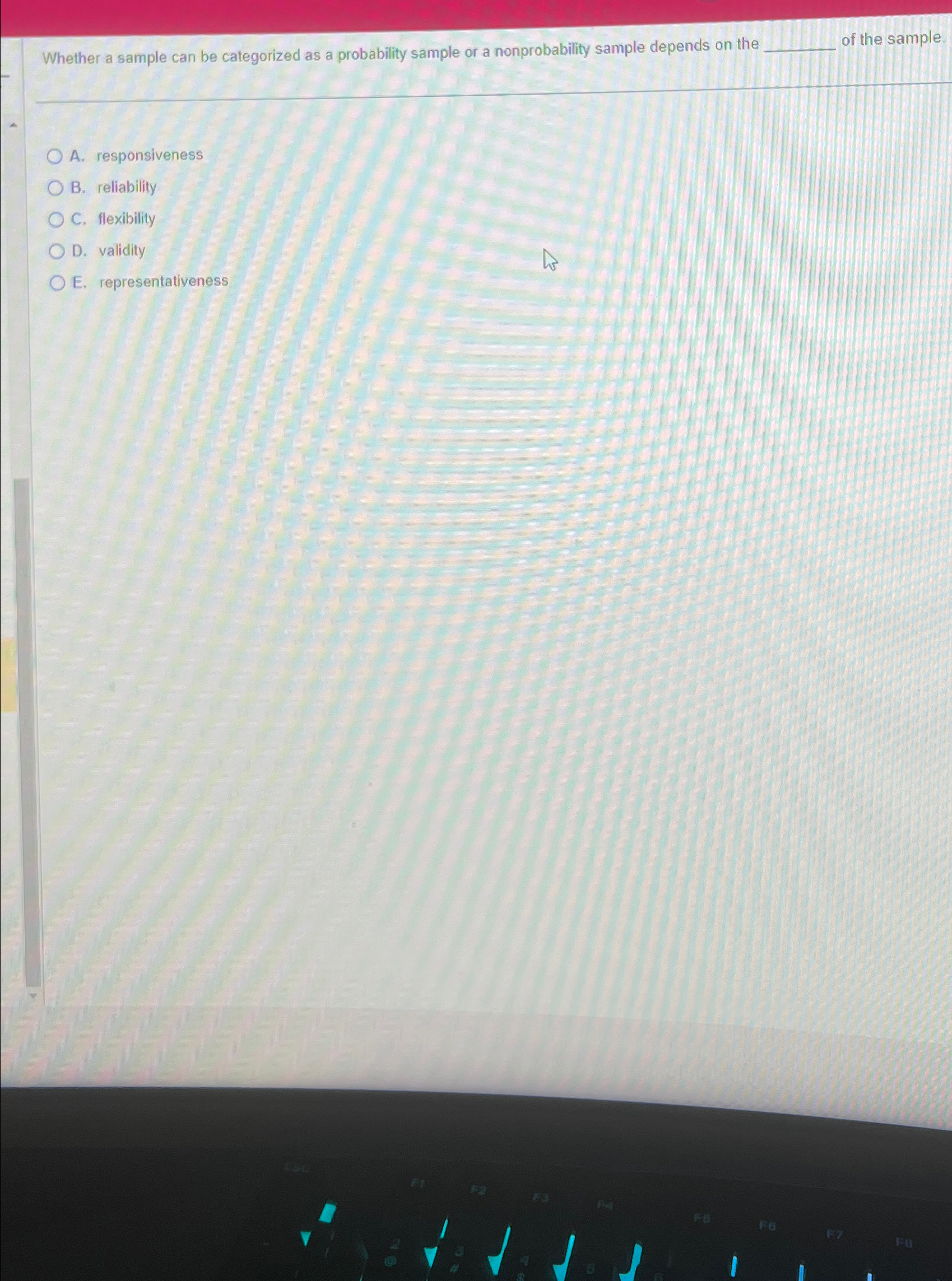  Whether a sample can be categorized as a probability sample or