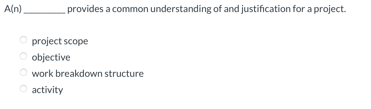  \( A(n)\quad \) provides a common understanding of and justification for