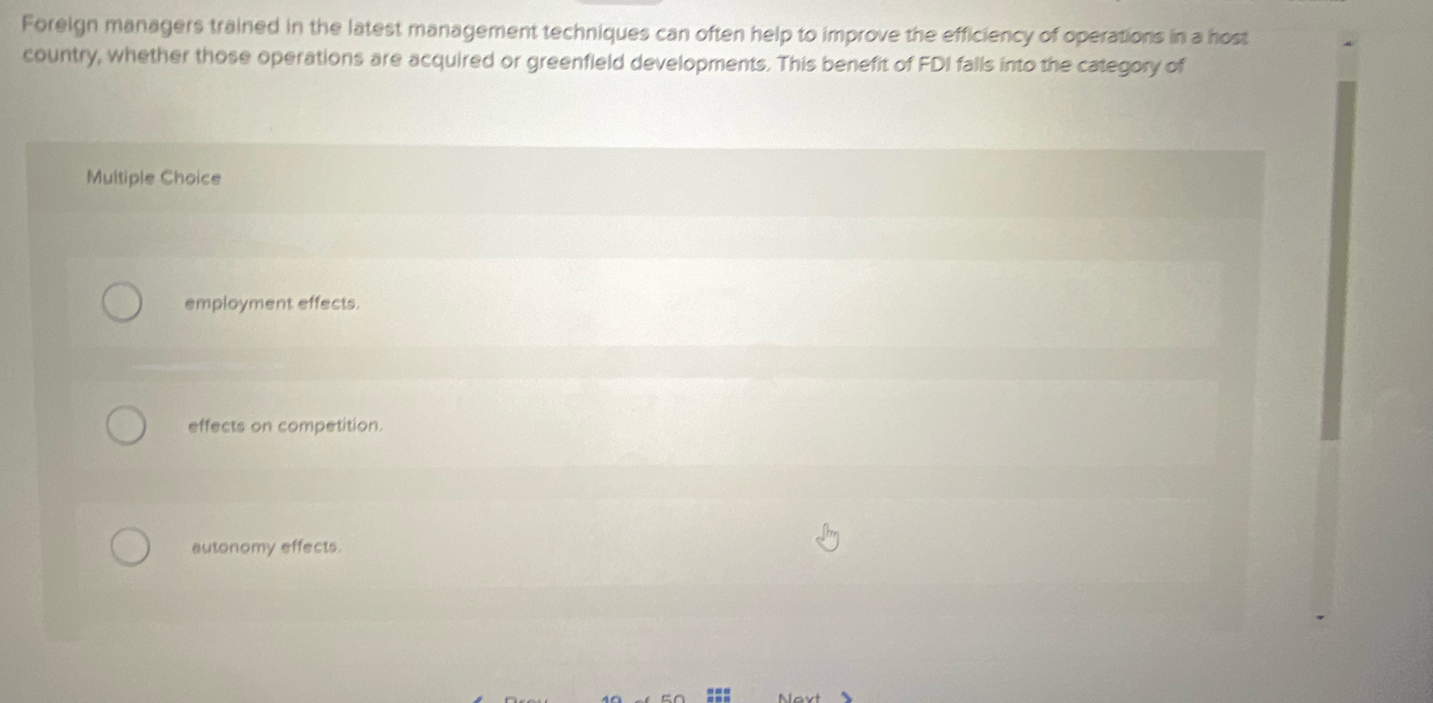  Foreign managers trained in the latest management techniques can often help