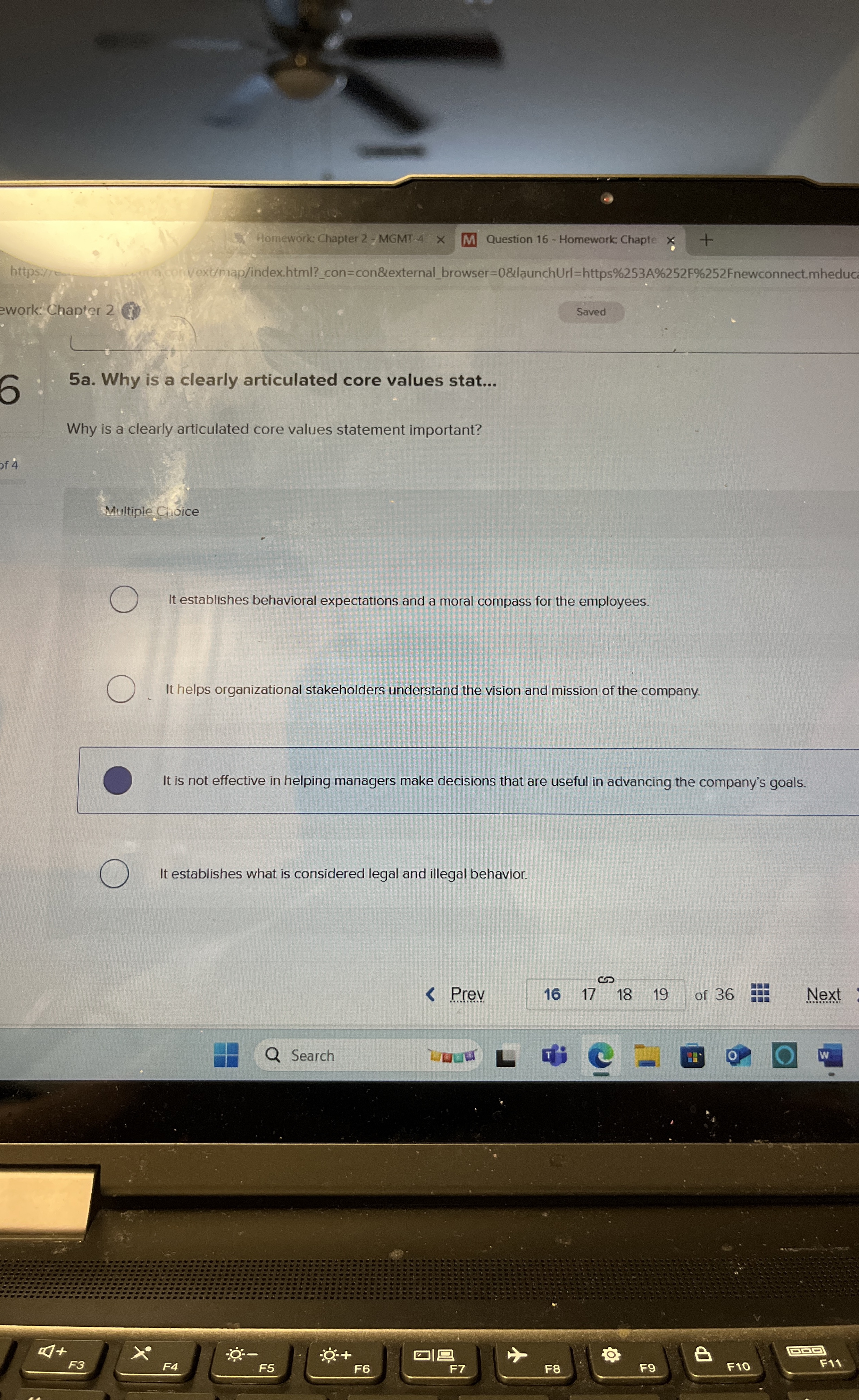  5a. Why is a clearly articulated core values stat... Why is