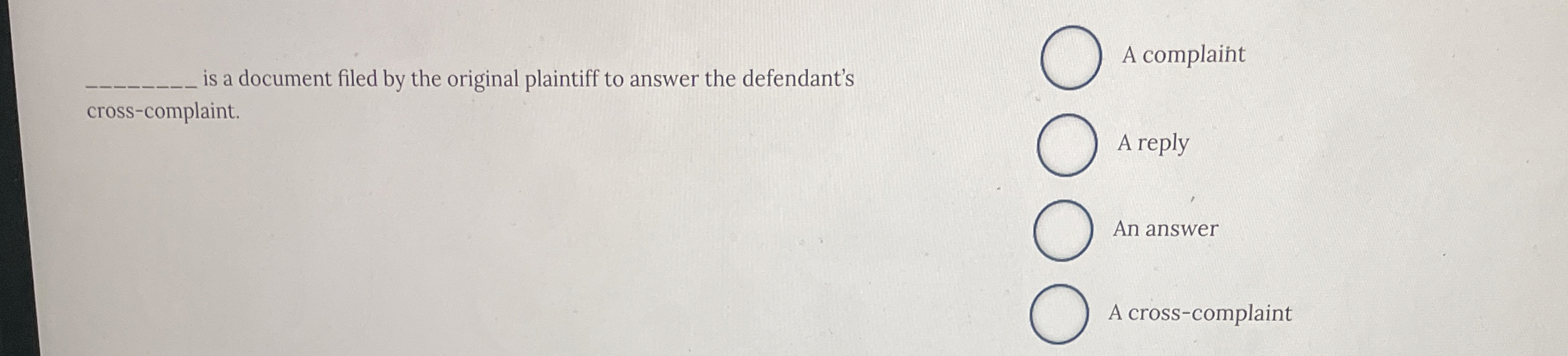  is a document filed by the original plaintiff to answer the