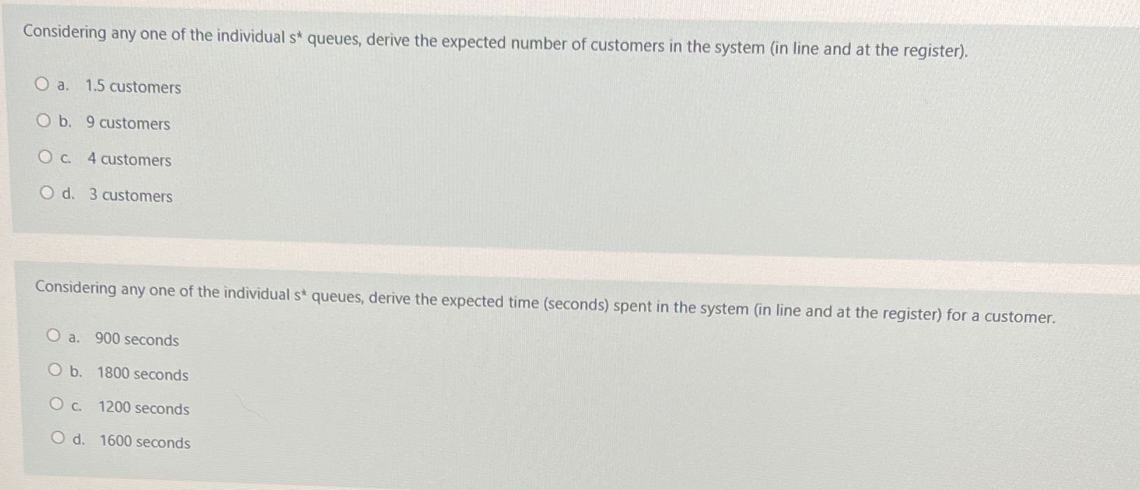 Section 2 account for large, bulk items). Our usual assumption holds