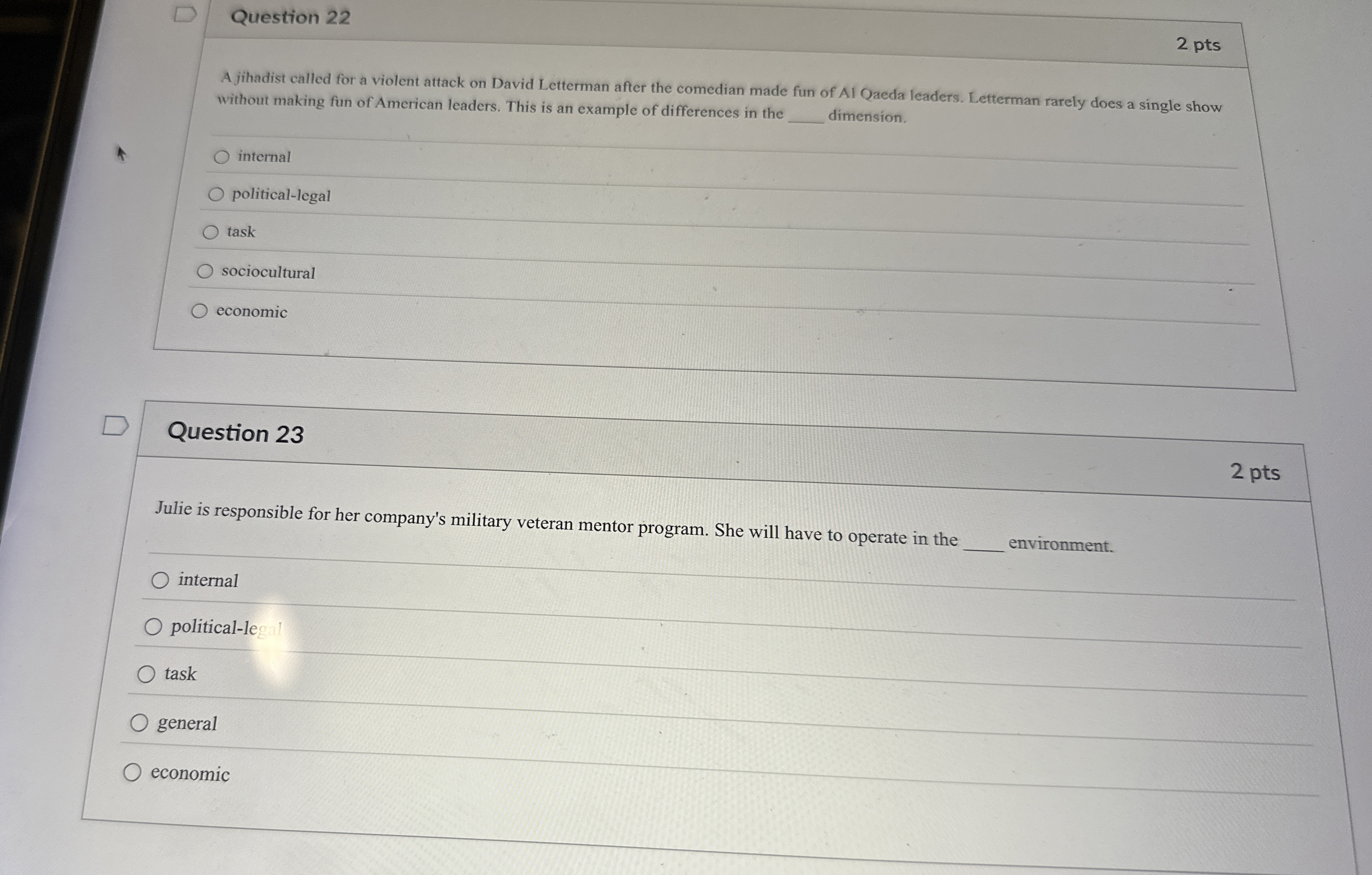  A jihadist called for a violent attack on David Letterman after