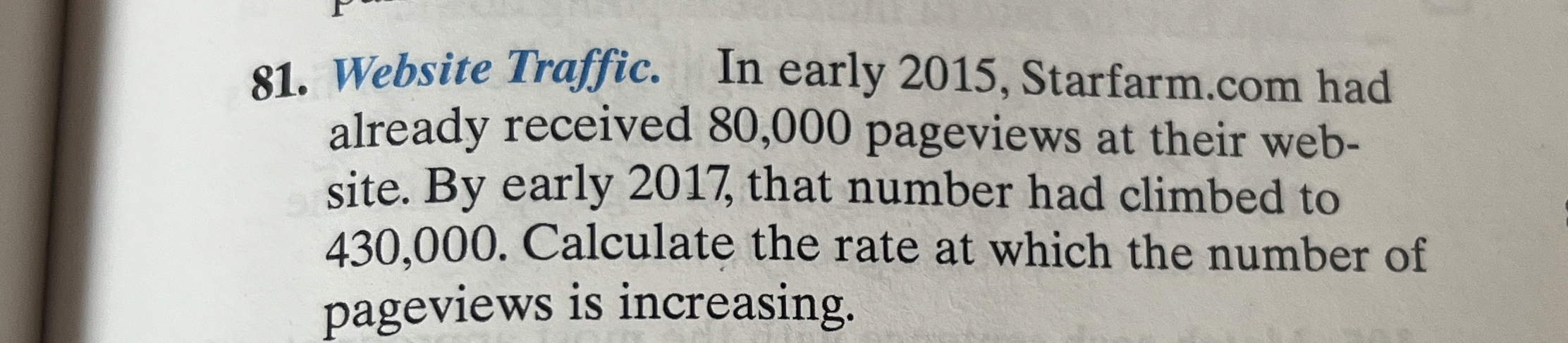  Website Traffic. In early 2015, Starfarm.com had already received 80,000 pageviews