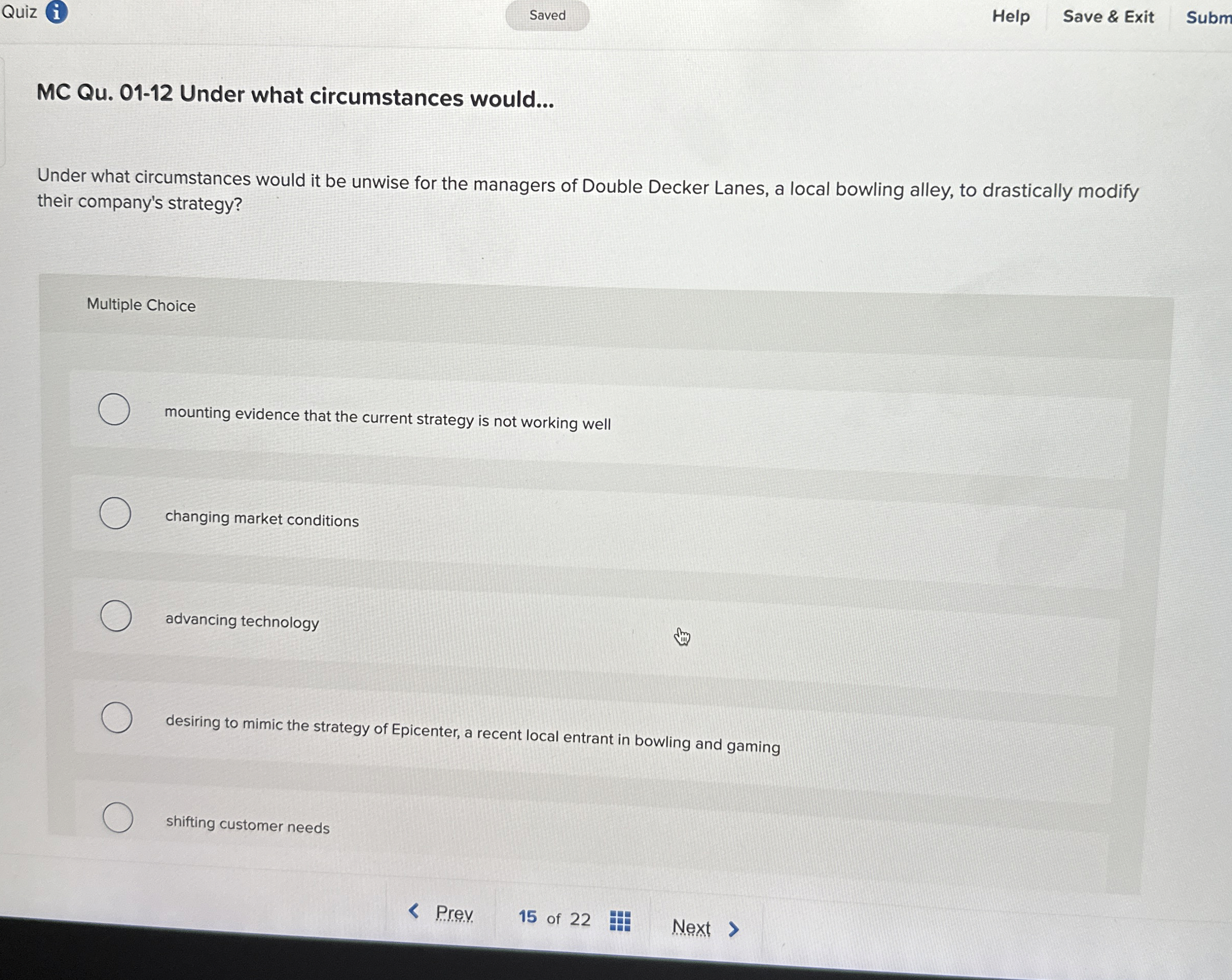  MC Qu.01-12 Under what circumstances would... Under what circumstances would it