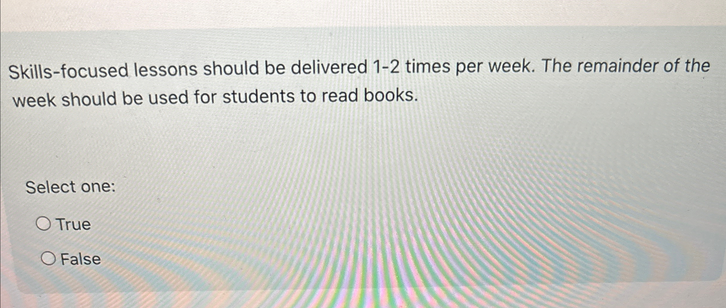  Skills-focused lessons should be delivered 1-2 times per week. The remainder
