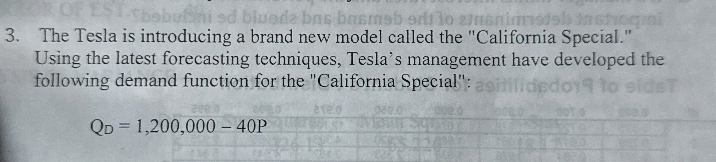  The Tesla is introducing a brand new model called the "California