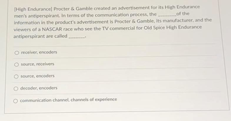  [High Endurance] Procter & Gamble created an advertisement for its High