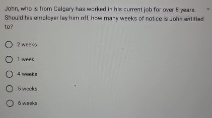  John, who is from Calgary has worked in his current job