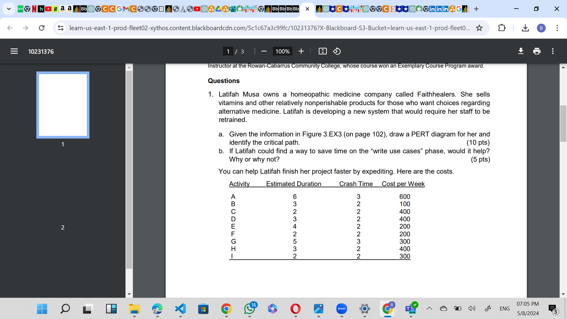  Instructor at the Rowan-Cabarrus Community College, whose course won an Exemplary