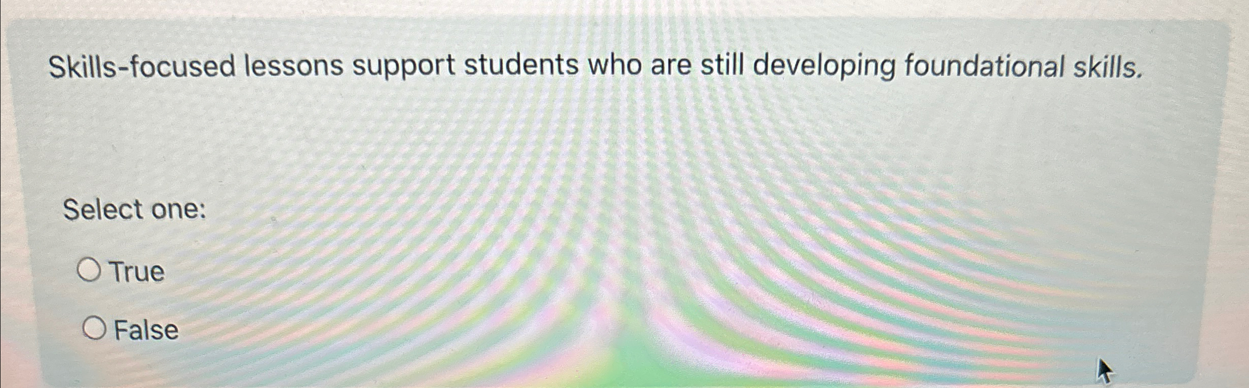  Skills-focused lessons support students who are still developing foundational skills. Select