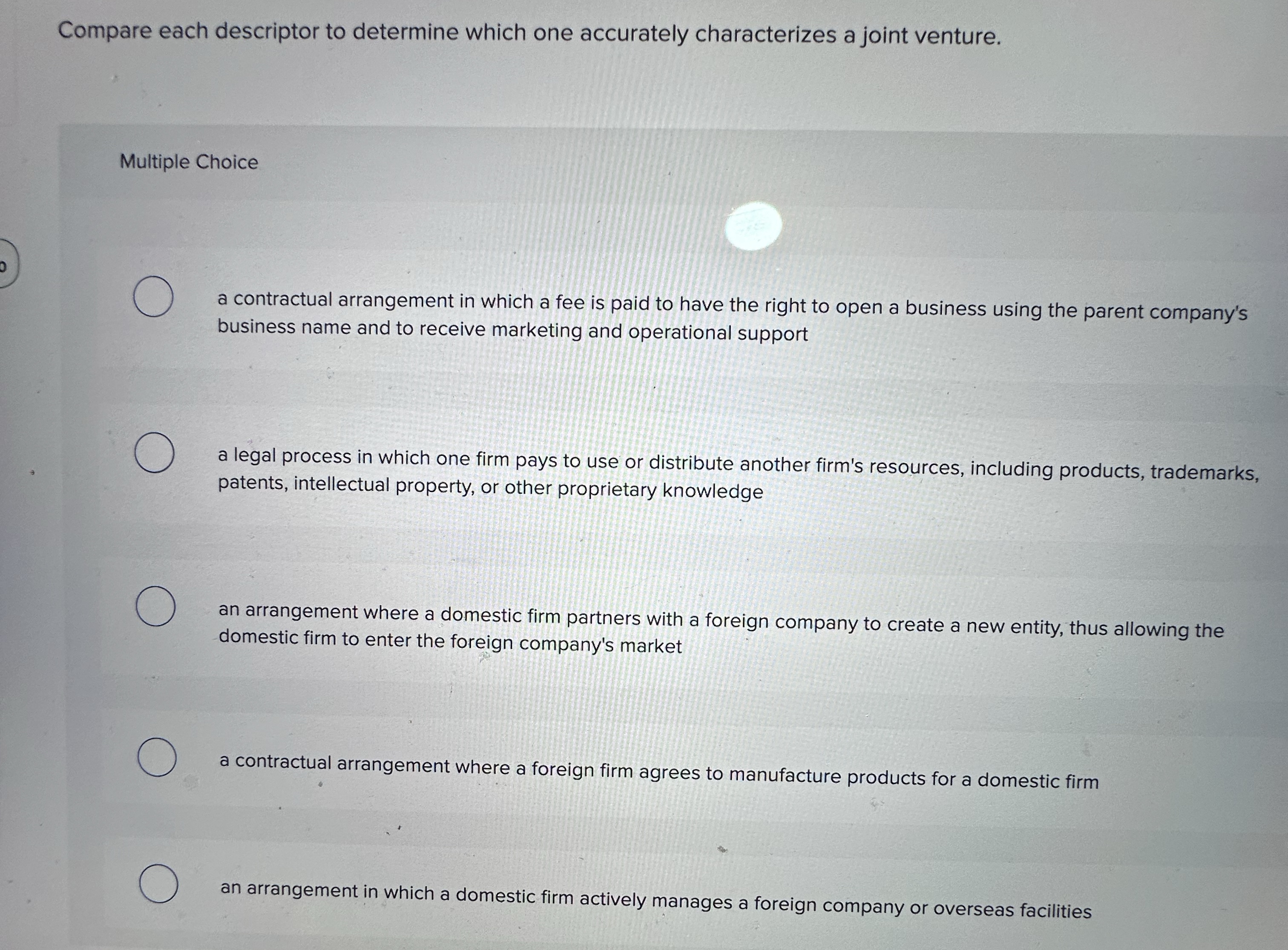  Compare each descriptor to determine which one accurately characterizes a joint