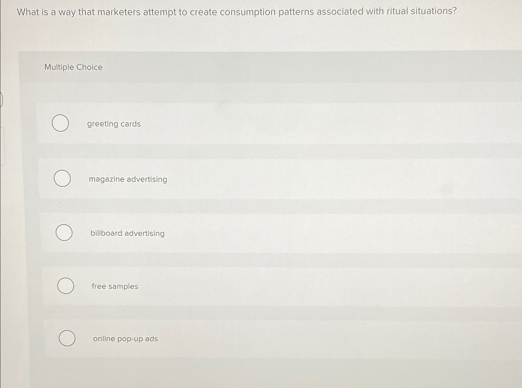 What is a way that marketers attempt to create consumption patterns