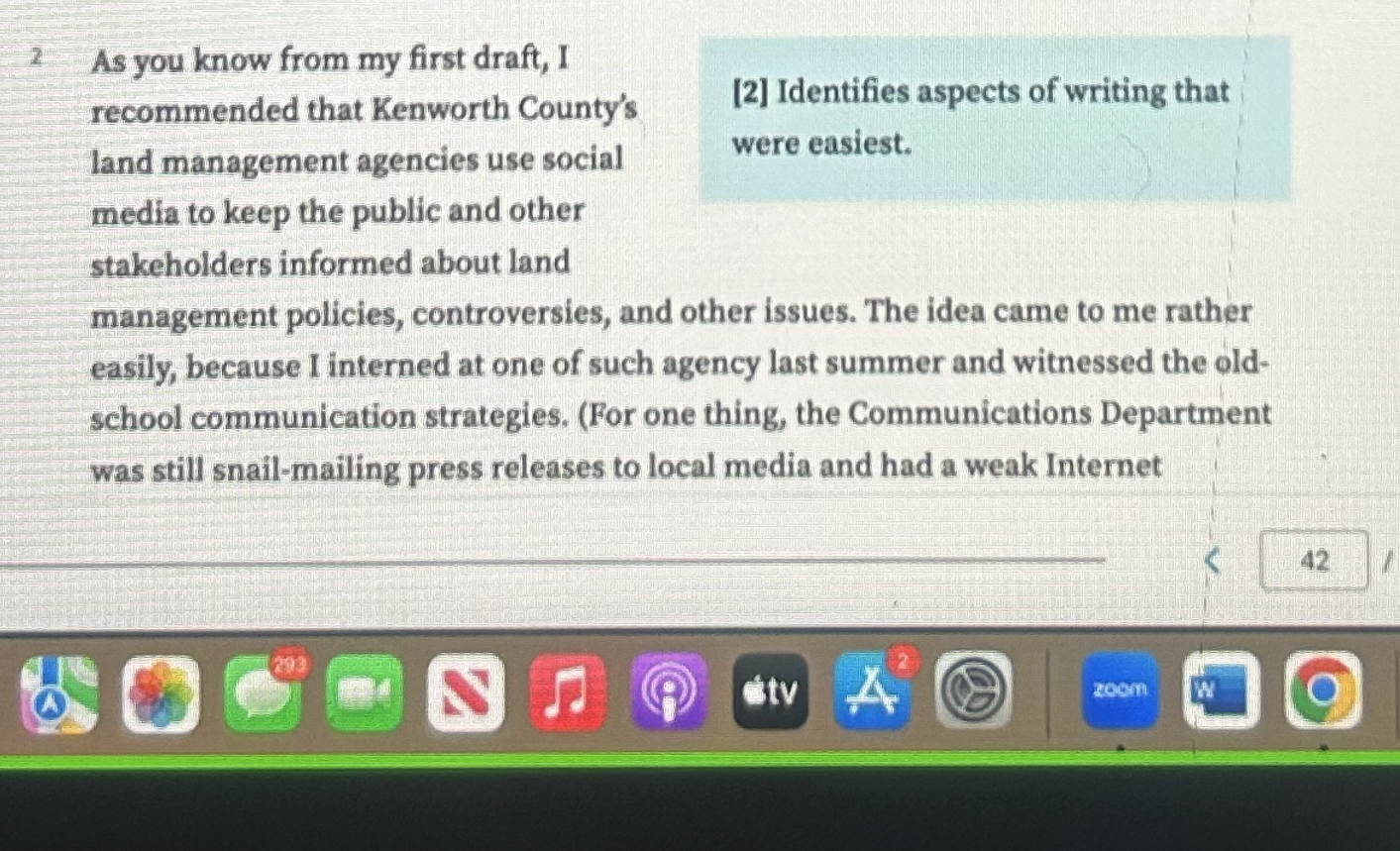  2 As you know from my first draft, I recommended that