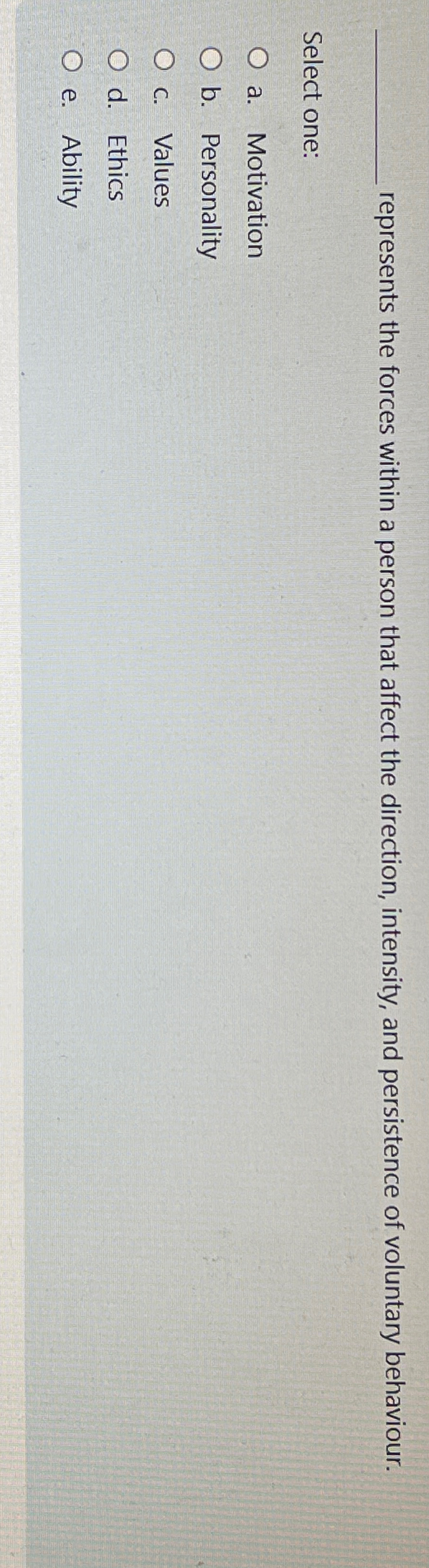  q, represents the forces within a person that affect the direction,