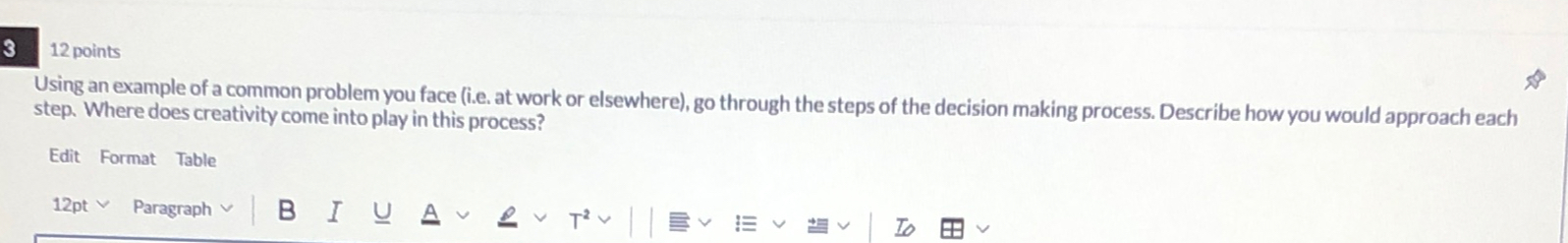  3 points Using an example of a common problem you face