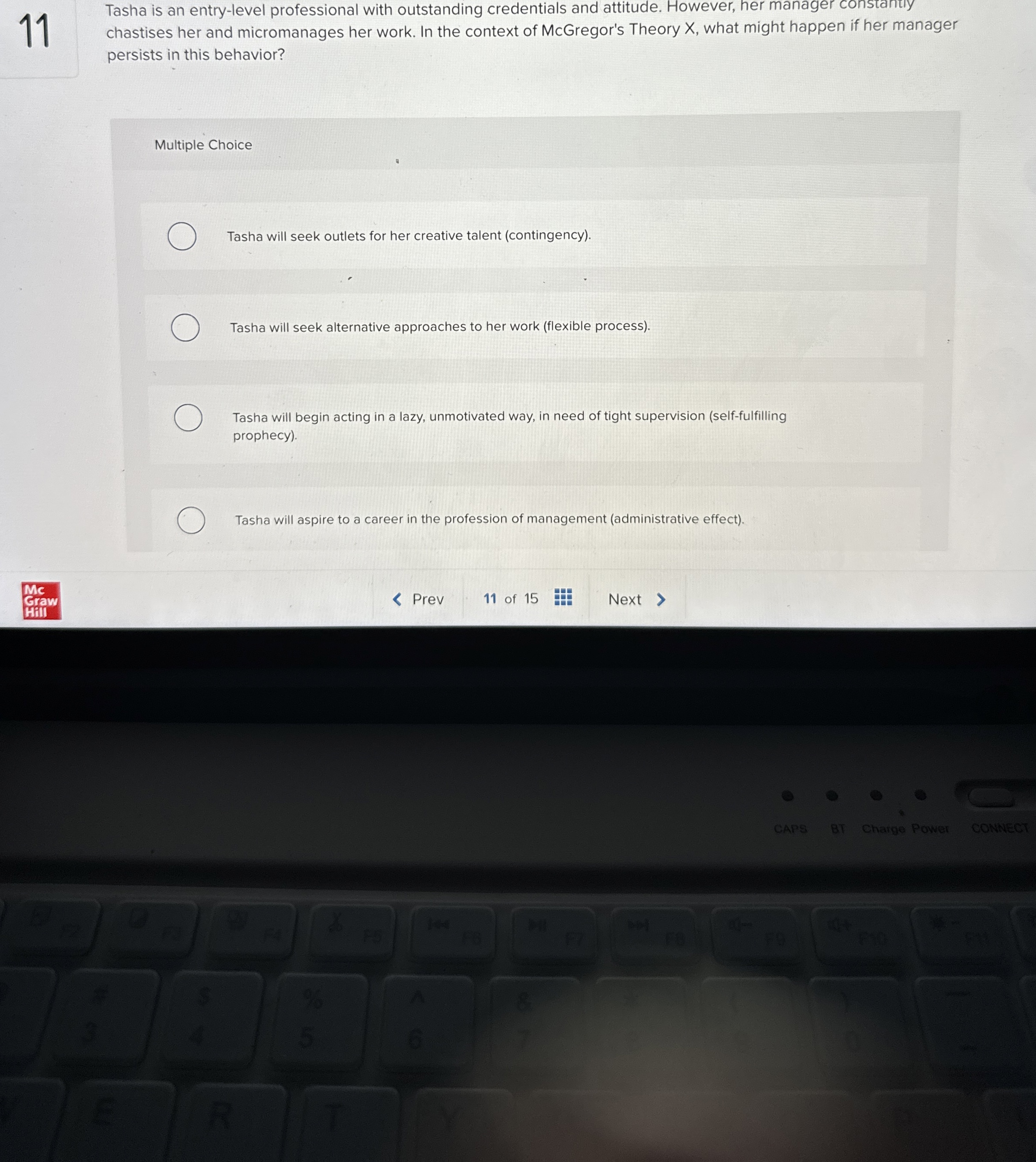  11 Tasha is an entry-level professional with outstanding credentials and attitude.