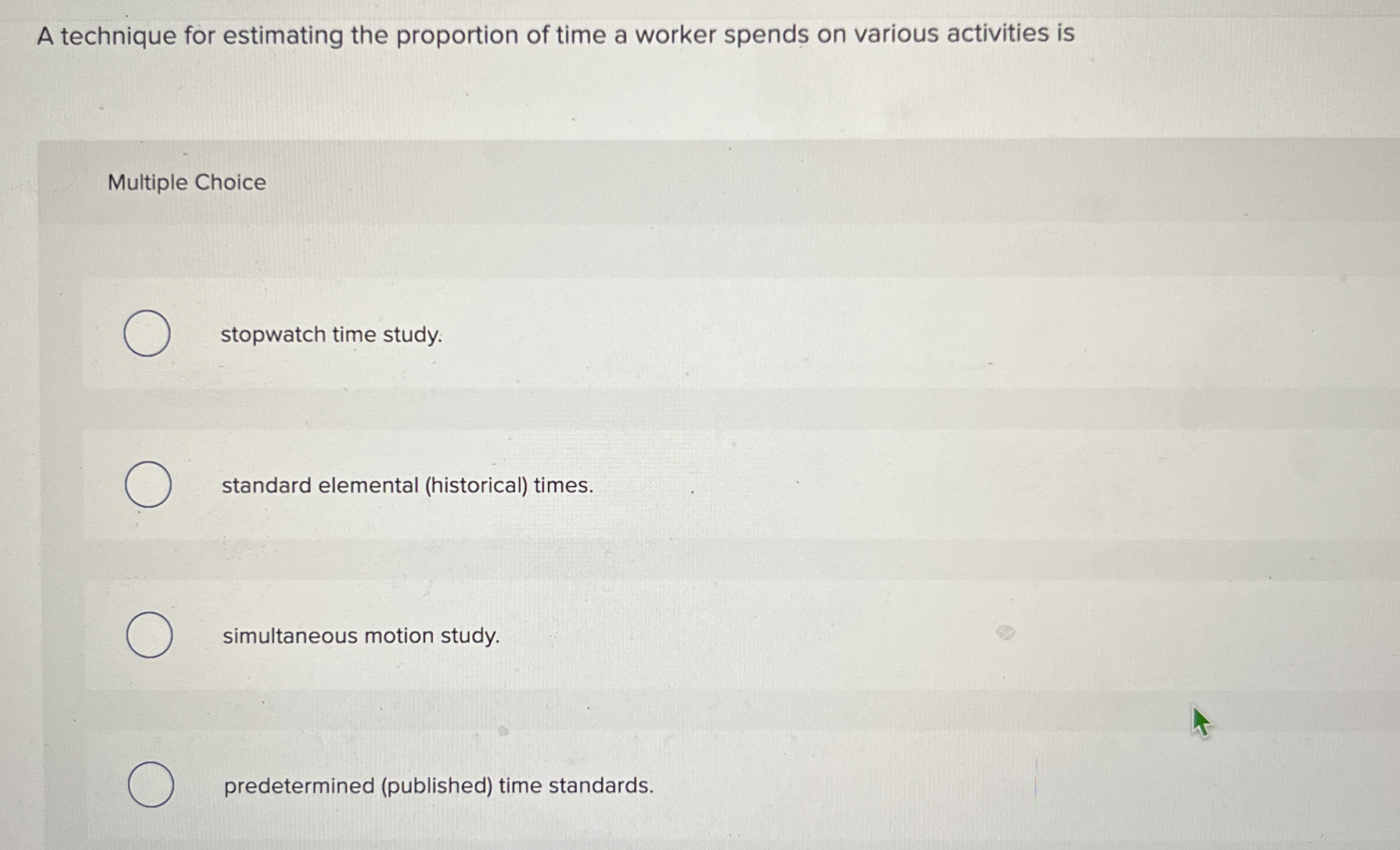  A technique for estimating the proportion of time a worker spends