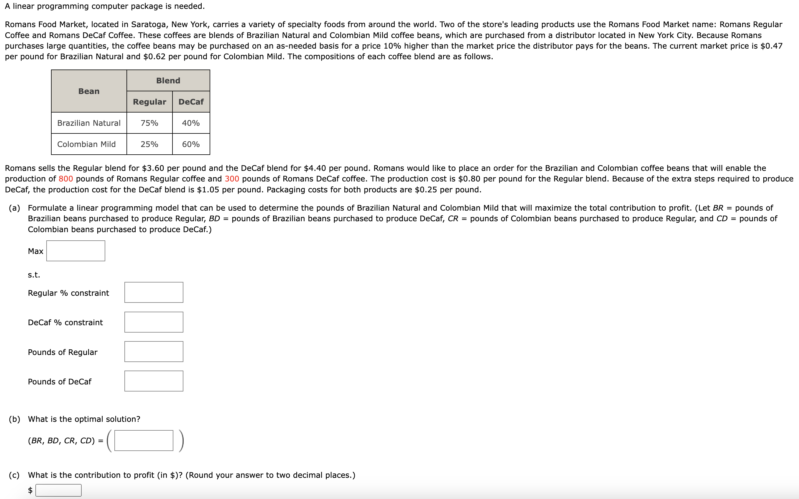  My excel SOLVER isnt working so I need help! A linear