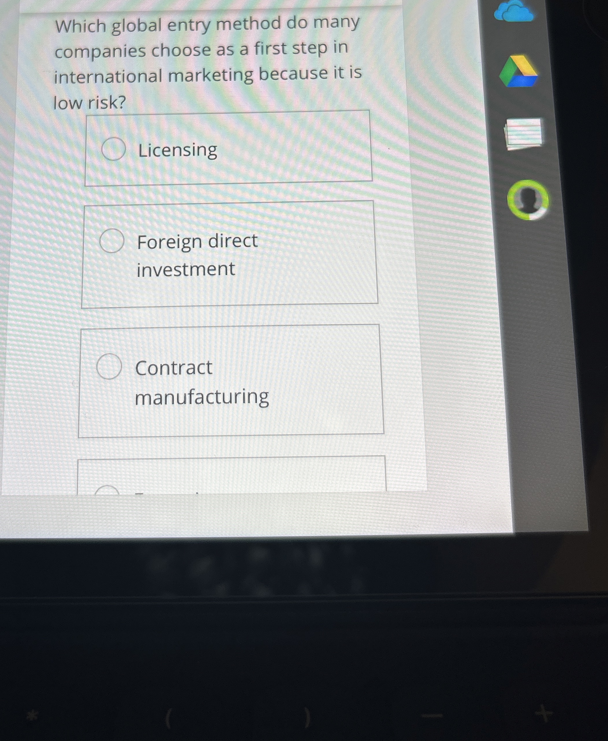  Which global entry method do many companies choose as a first