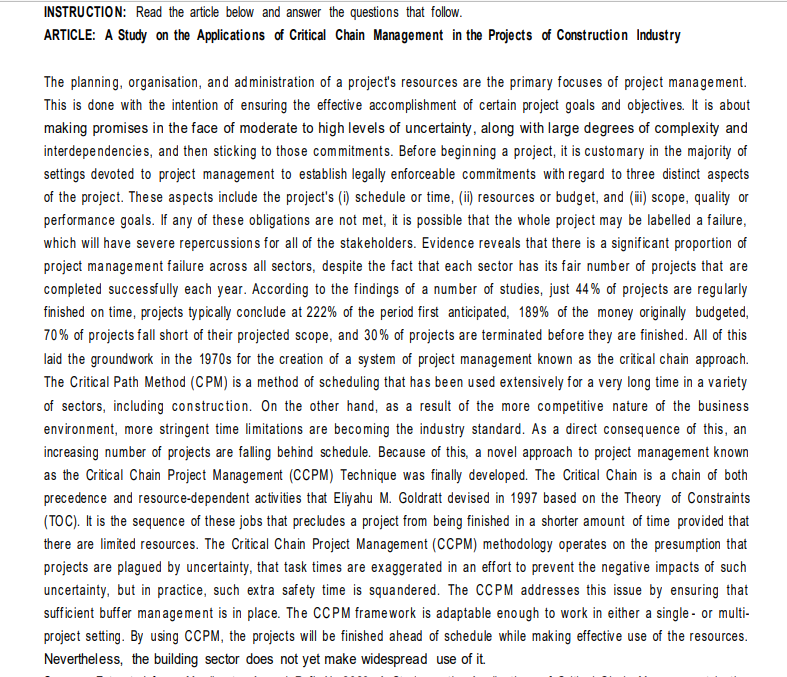  QUESTIO N 1(15 Marks) Critically discuss what is meant by Goldratts